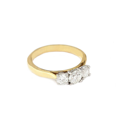 Certificated Diamond Ring in 18ct White & Yellow Gold