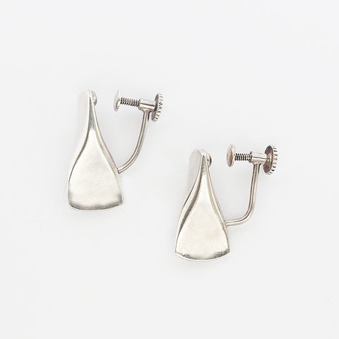 a pair of screw back georg jensen silver earrings