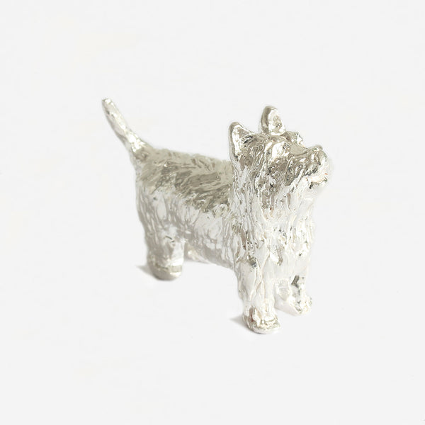 a west highland sterling silver dog figure