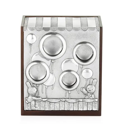 Pewter and Wood Balloon Coin Box by Royal selangor
