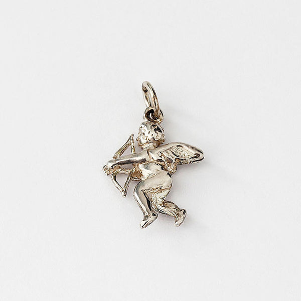 sterling silver cherub design charm with traditional fitting