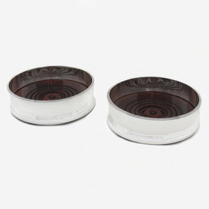 George III Silver Bottle Coasters Dated London 1802 - Secondhand
