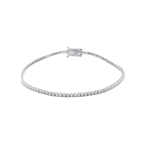 Diamond (0.86ct) Tennis Bracelet in 18ct White Gold