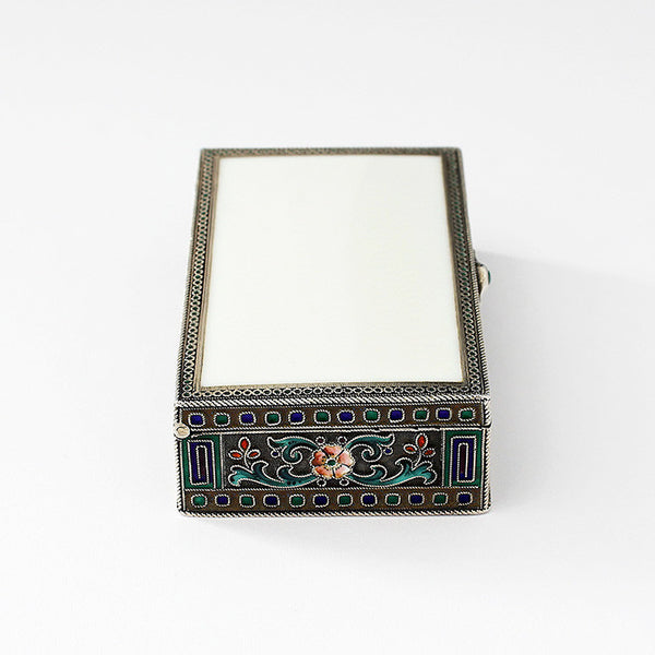 a secondhand antique silver and enamel small trinket box with gilt inside