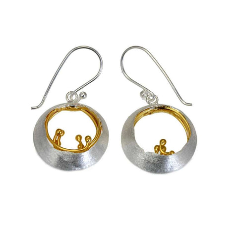 silver gold plated little water feature earrings christin ranger