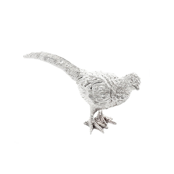 Sterling Silver Female Pheasant Figure