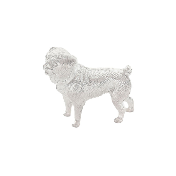 Sterling Silver Pug Dog Figure