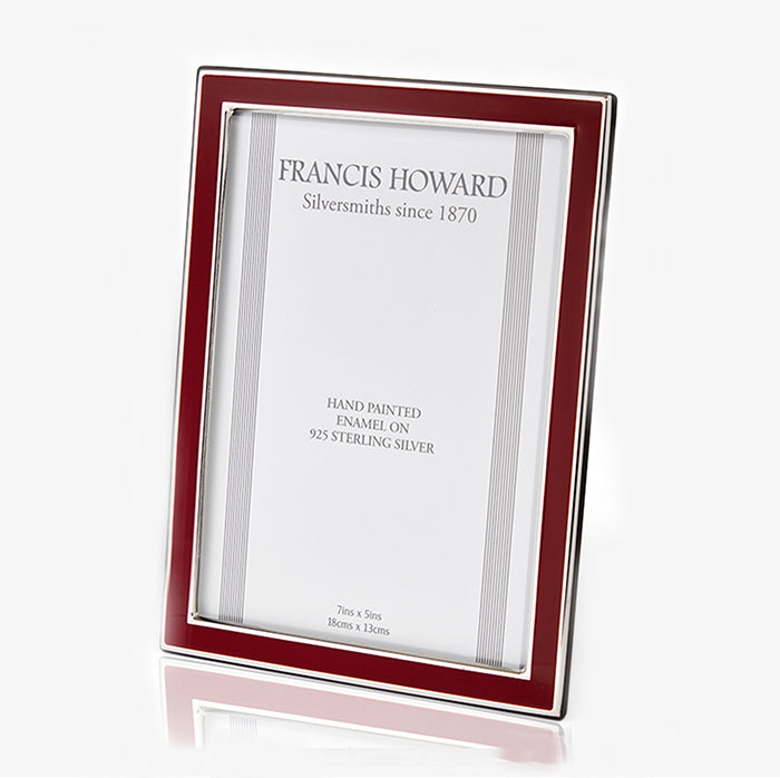 a francis howard silver red enamel bristol photo frame