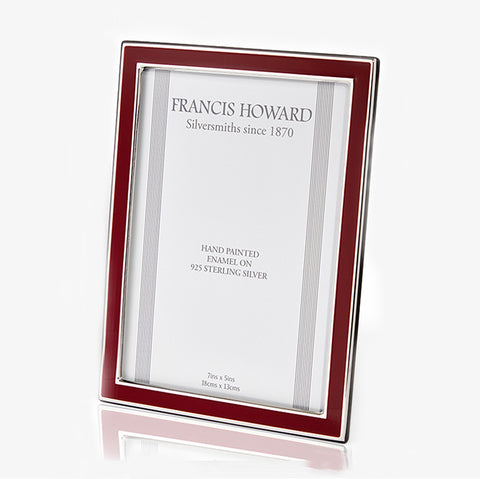 a francis howard silver red enamel bristol photo frame