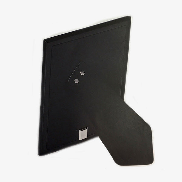 solid silver photo frame with black wooden reverse made in sheffield with full hallmark