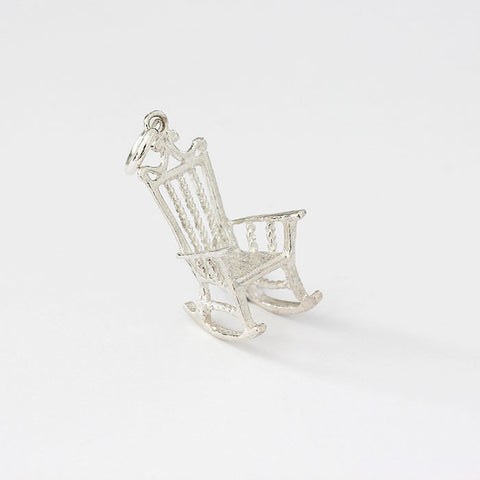 silver rocking chair charm