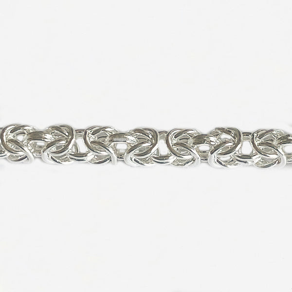 a sterling silver handmade byzantine necklace