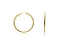 9ct Yellow Gold Thin Sleeper (24mm) Earrings