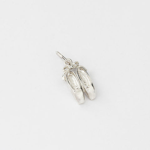 silver ballerina shoes charm
