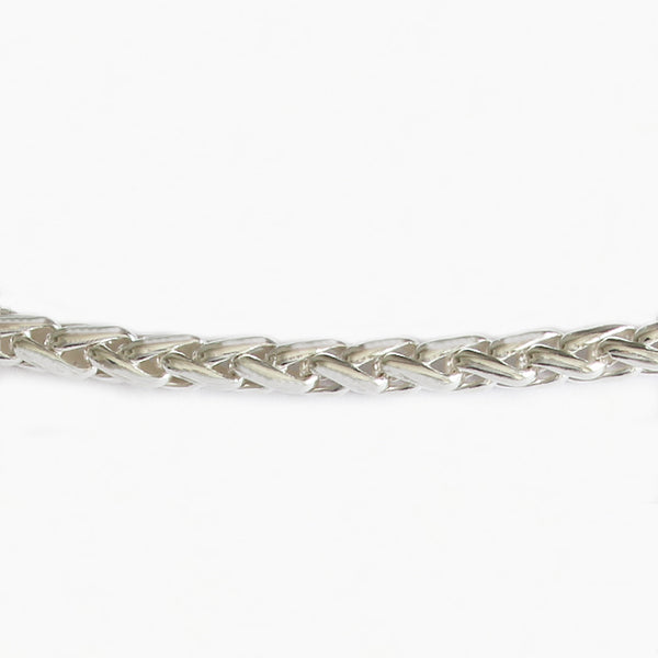a silver heavy twisted link necklace chain