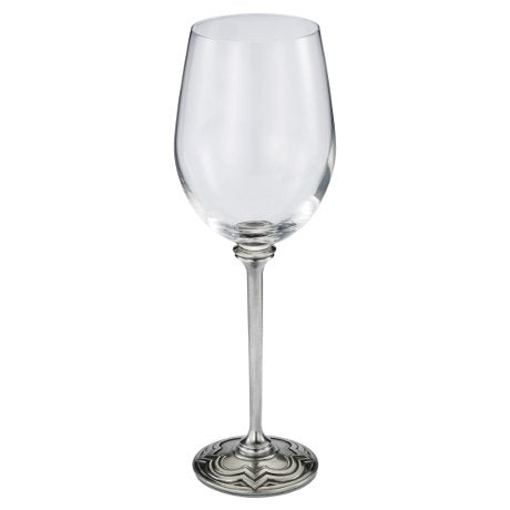 a pewter cartouche red wine glass by royal selangor 